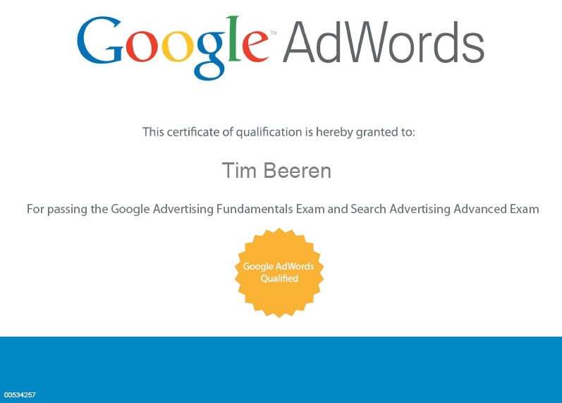 Google AdWords Qualified Individual